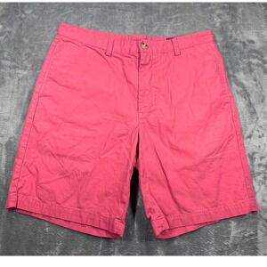 Vineyard Vines Mens Club Short Pink Chino Cotton Flat Front Size 34